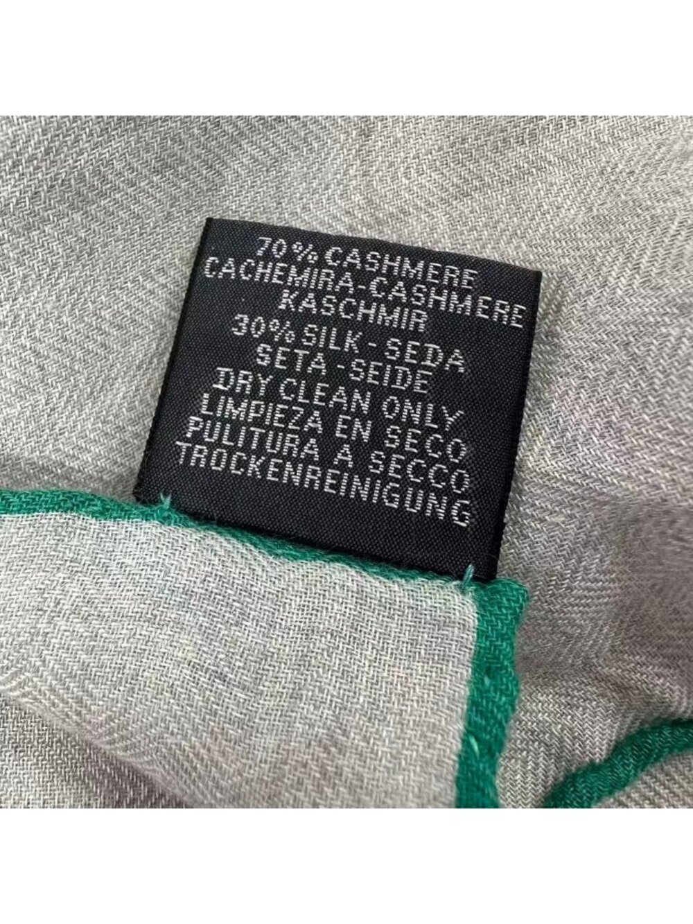 Hermes Scarf Cashmere Carre 140 Rose of Alma Une Pour Gray - Picture 7 of 8